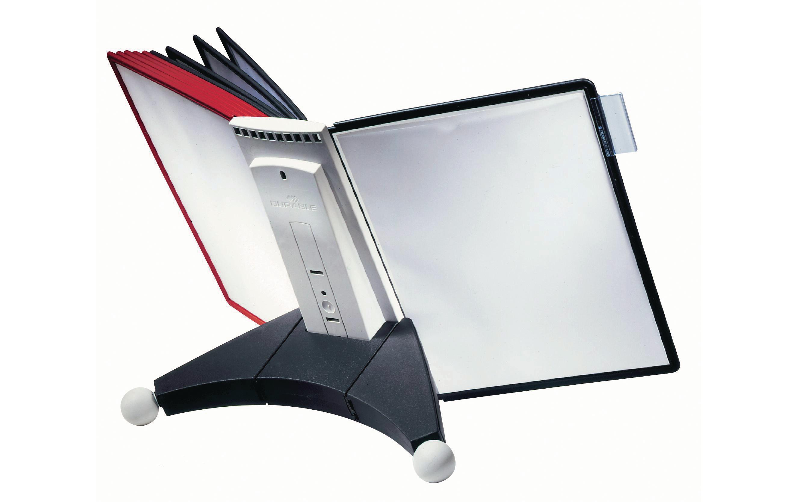 DURABLE Dokumentenhalter Sherpa Table 10 A4 Schwarz/Rot DURABLE Dokumentenhalter Sherpa Table 10 A4 Schwarz/Rot