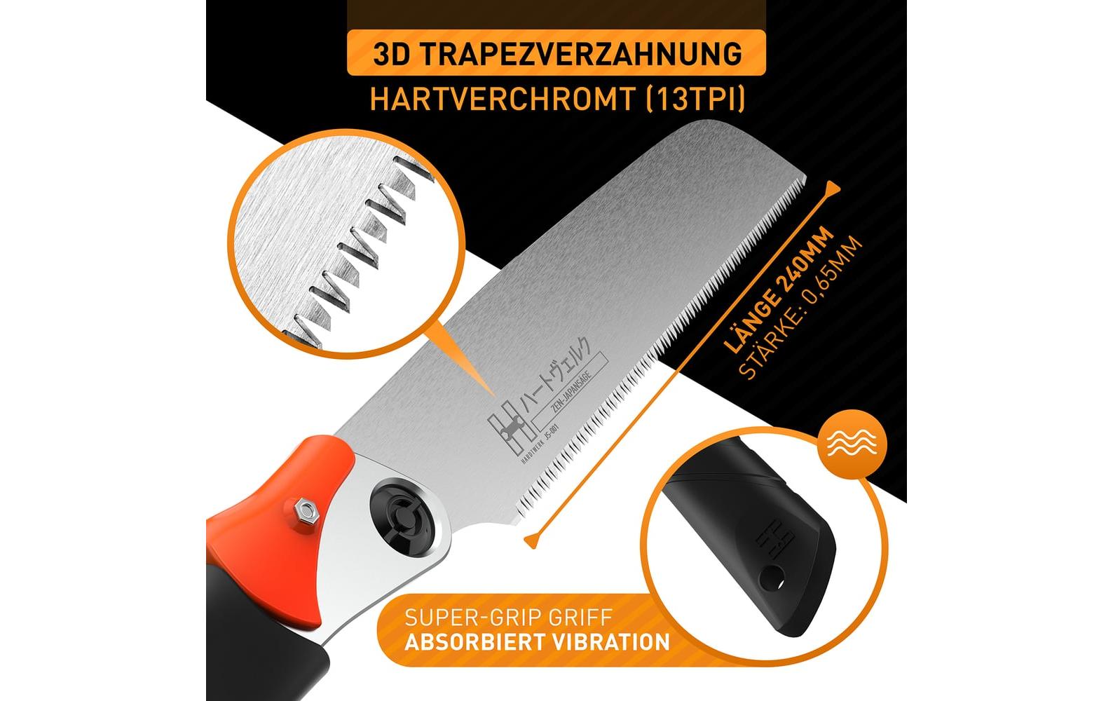 Hardtwerk Japansäge klappbar 24 cm