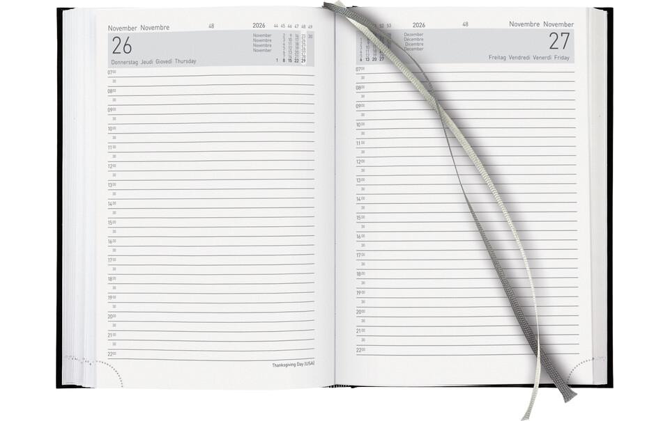 Biella Geschäftsagenda Executive Schwarz, 14.5 x 20.5 cm