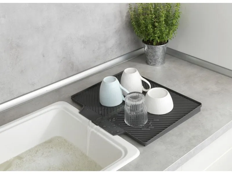Wenko Abtropfmatte Nelia Maxi 34 x 3 x 40 cm, Grau Wenko Abtropfmatte Nelia Maxi 34 x 3 x 40 cm, Grau