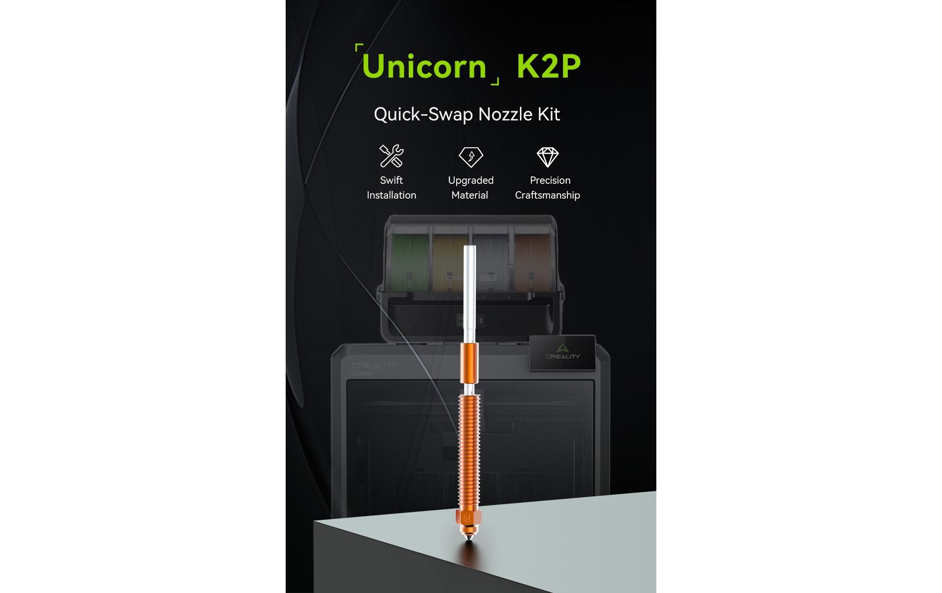 Creality Einhorn K2P Quick Swap Nozzle Kit Drei Stück
