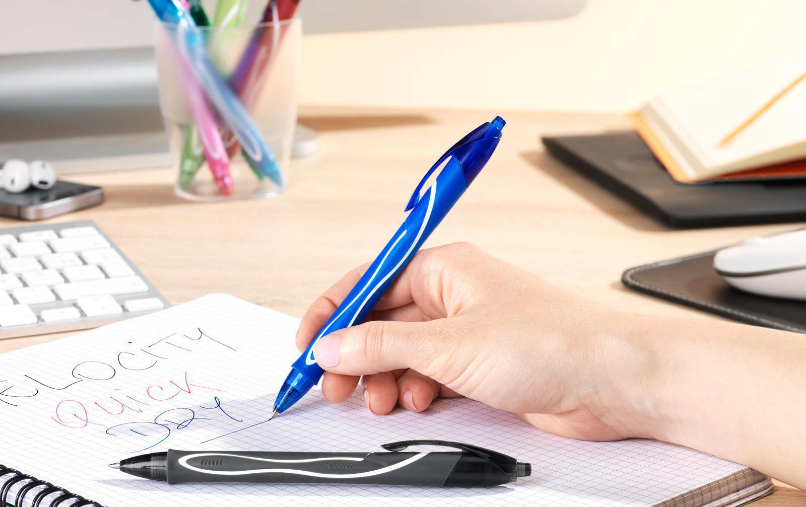 BIC Gelschreiber Gel-ocity Quick Dry 0.7 mm Schwarz, 12 Stück