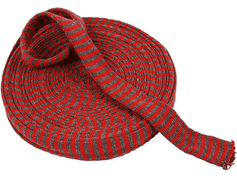 Creativ Company Strickschlauch 10 m, Grau/Rot