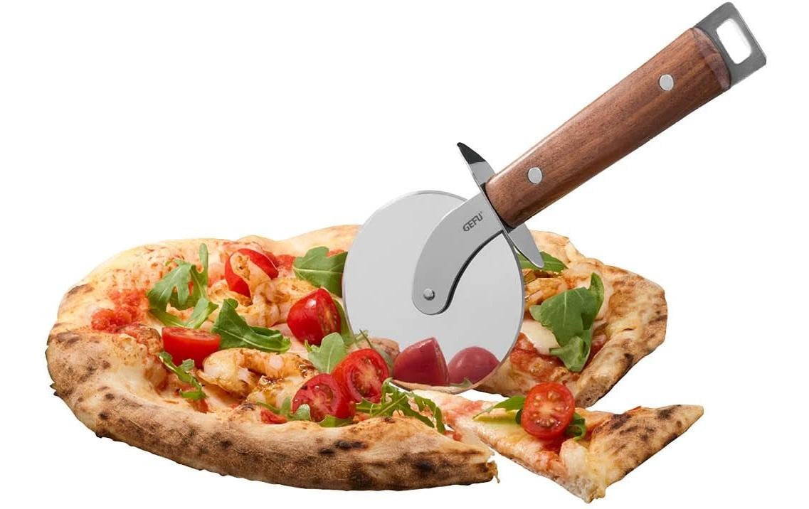 GEFU Pizzaschneider Madero Silber/Braun, 21 x 9.5 x 1 cm