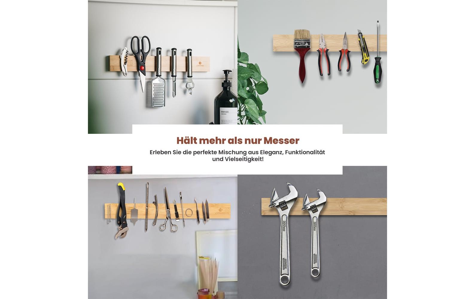 Exitoso Magnetschiene für Messer Braun 40 cm