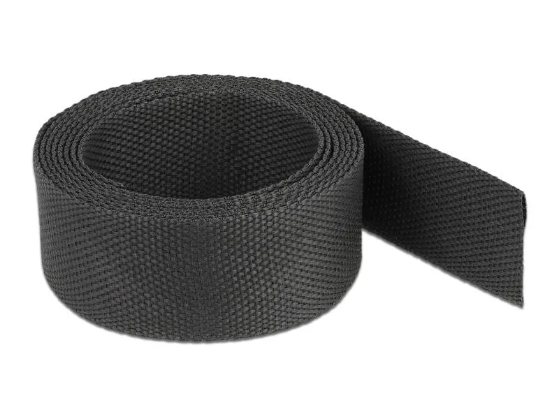 Delock Gewebeschrumpfschlauch 2 m x 20 mm Schwarz