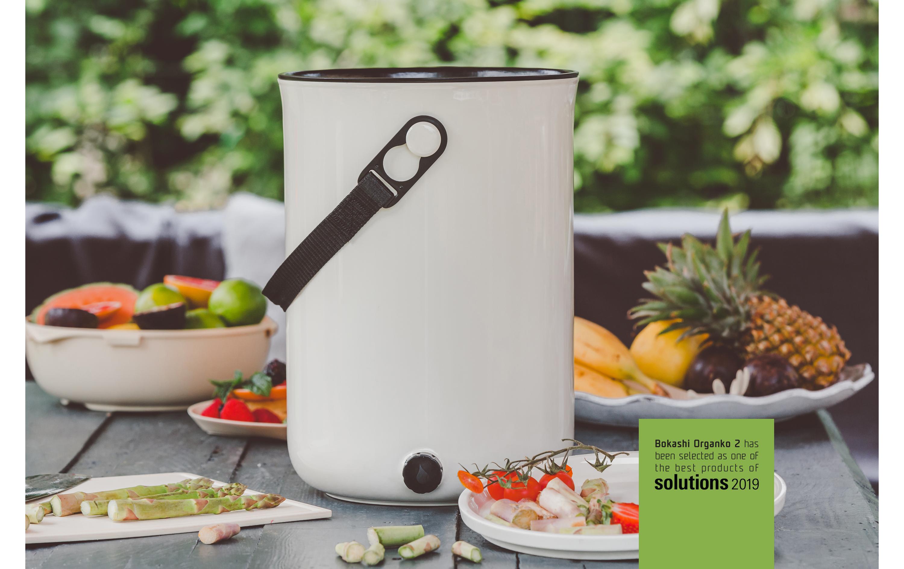 Bokashi Komposter Organko 2, 2er-Set, Weiss