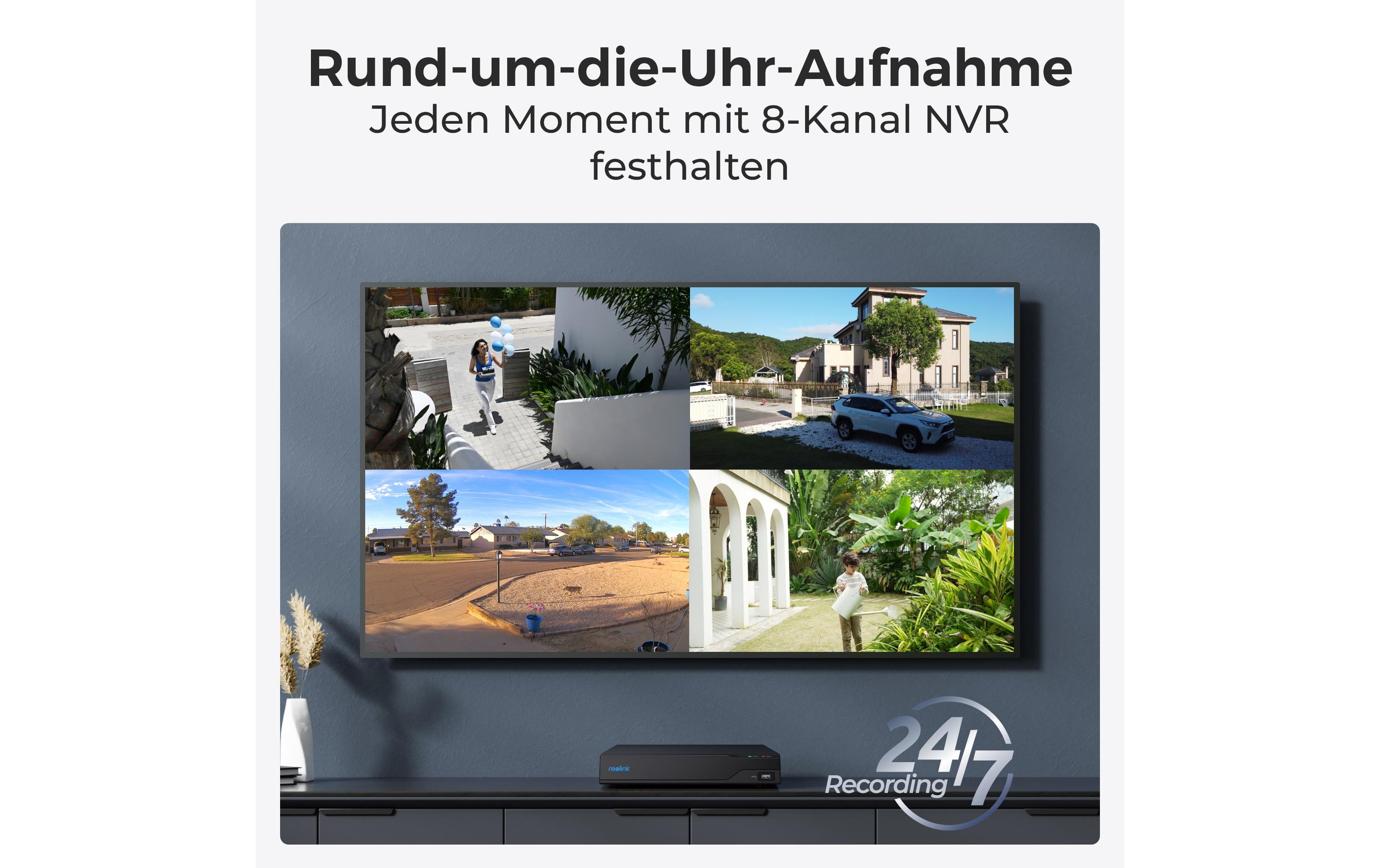 Reolink Netzwerkrekorder NVS8 2 TB, 8 Kanal Reolink Netzwerkrekorder NVS8 2 TB, 8 Kanal