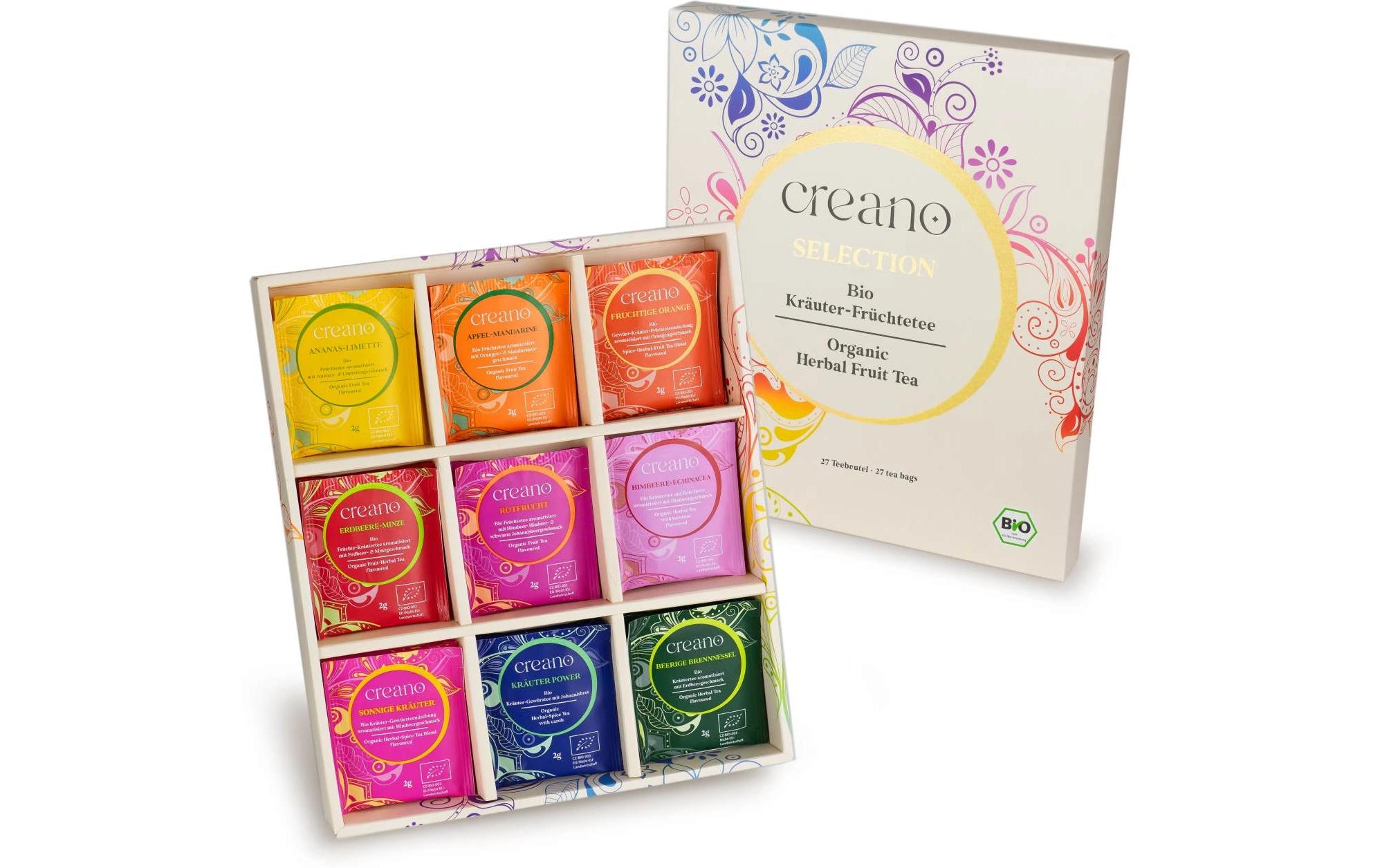 Creano Geschenkset Organic Herbal Tea 27 Bio-Teebeutel