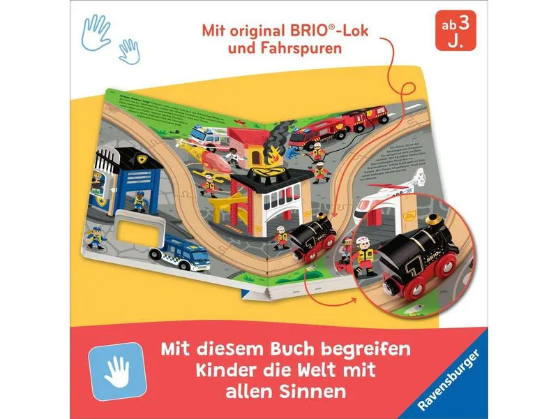 BRIO Vorlese-Spielbuch mit BRIO-Zug und Gleisspuren BRIO Vorlese-Spielbuch mit BRIO-Zug und Gleisspuren