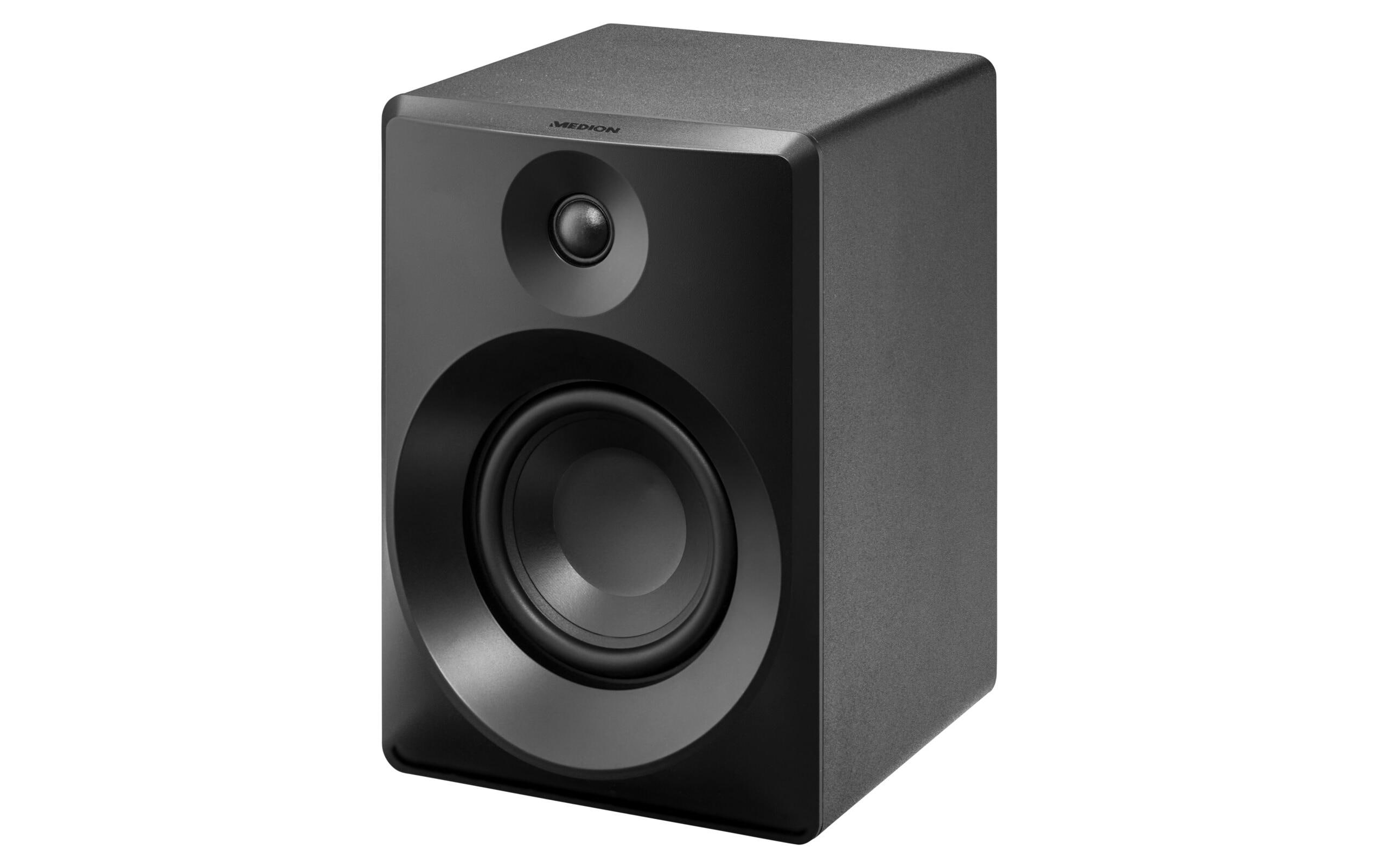 Medion Regallautsprecher Paar LIFE P61925 Schwarz