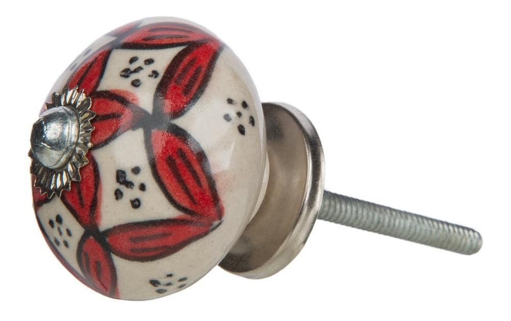 Tranquillo Möbelgriff handgemacht, Ø 4 cm, Mehrfarbig/Silber