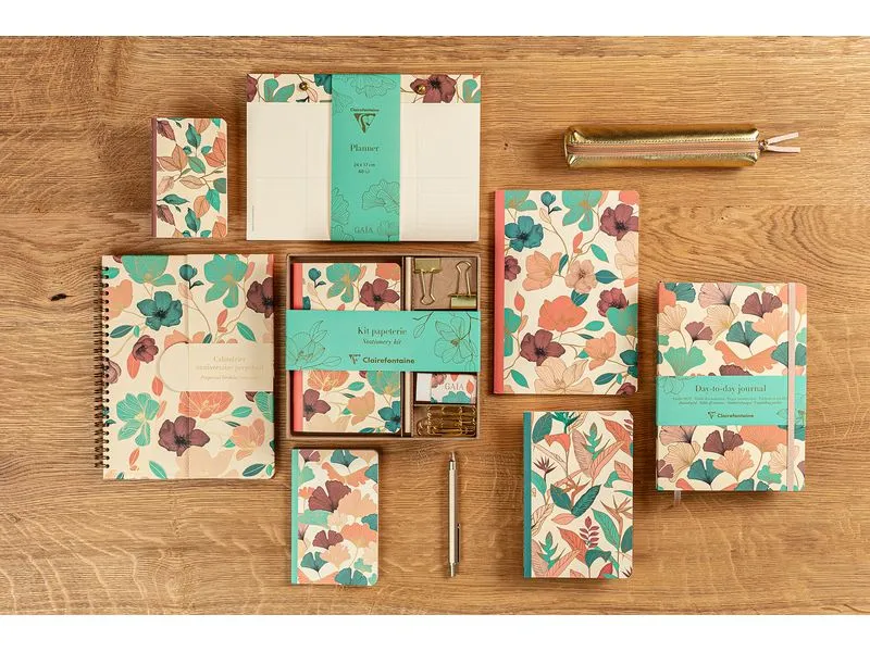 Clairefontaine Schreibset Gaia A5, Liniert, Beige Clairefontaine Schreibset Gaia A5, Liniert, Beige