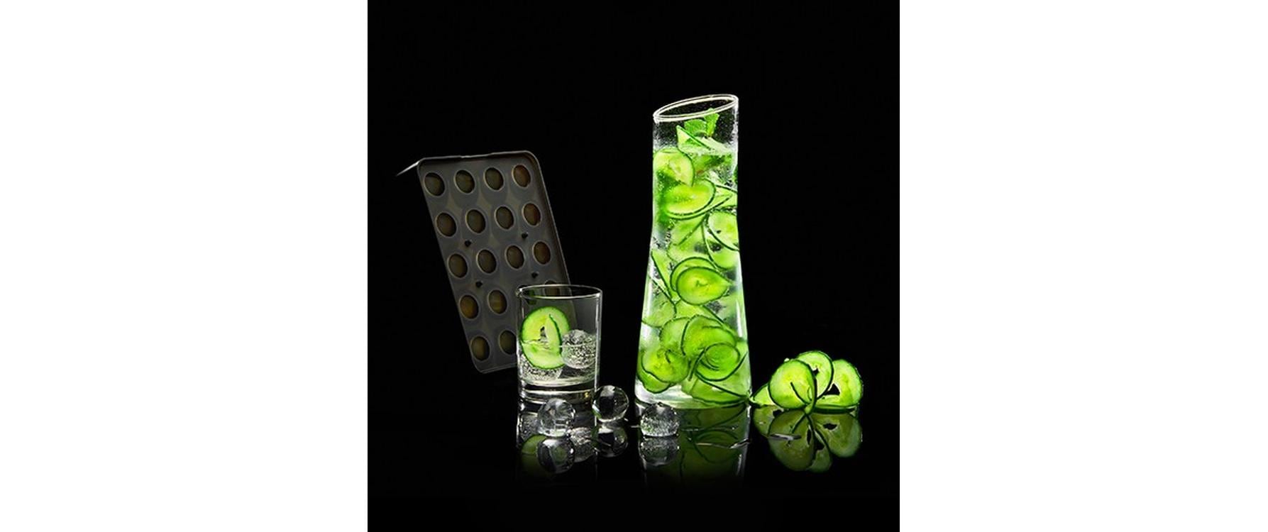 Lurch Eiswürfelform kleine Kugeln Schwarz / Transparent, Ø 3 cm