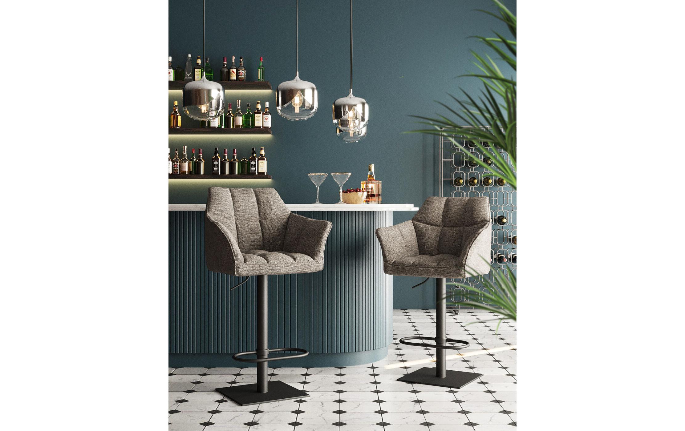 Kare Barhocker Thinktank Base Grau