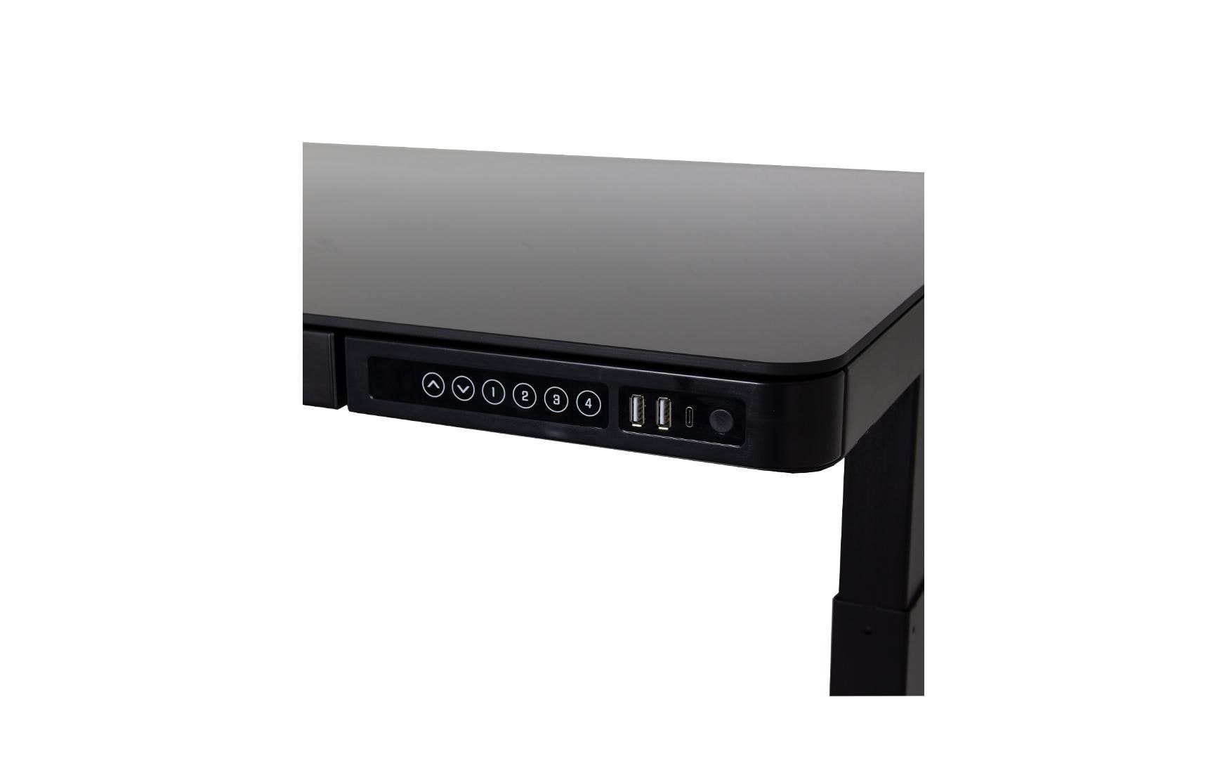 Contini Tisch ET118, 120 x 60 cm, mit Tischplatte Glas, Schwarz Contini Tisch ET118, 120 x 60 cm, mit Tischplatte Glas, Schwarz