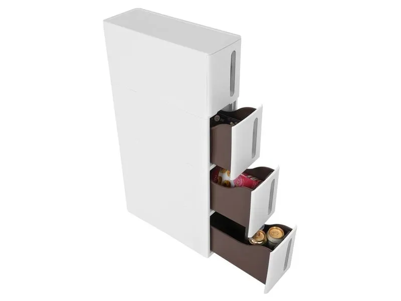 Songmics Kommode mit 4 Schubladen, Weiss