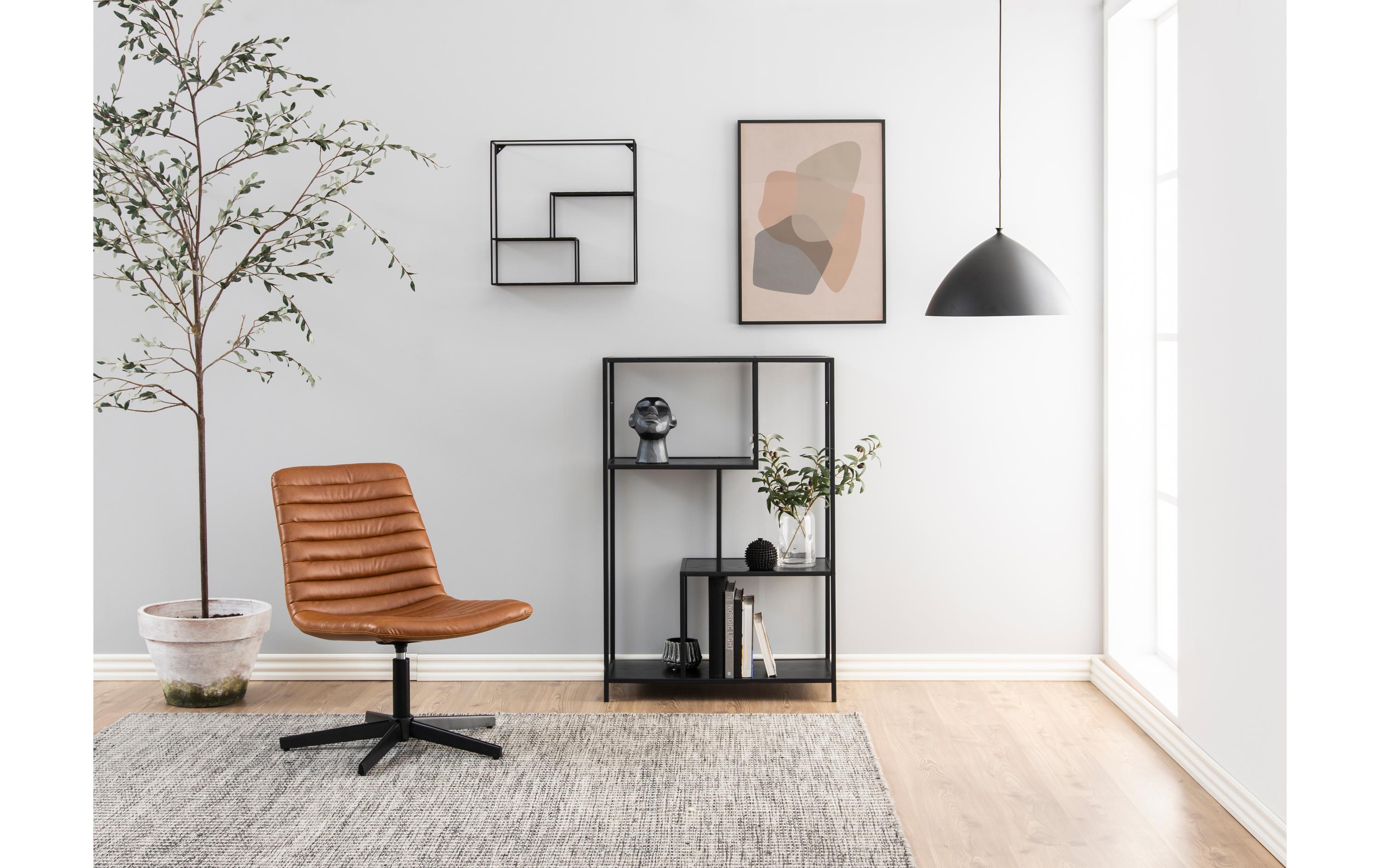 AC Design Regal Seaford 77 x 35 x 114 cm, Schwarz