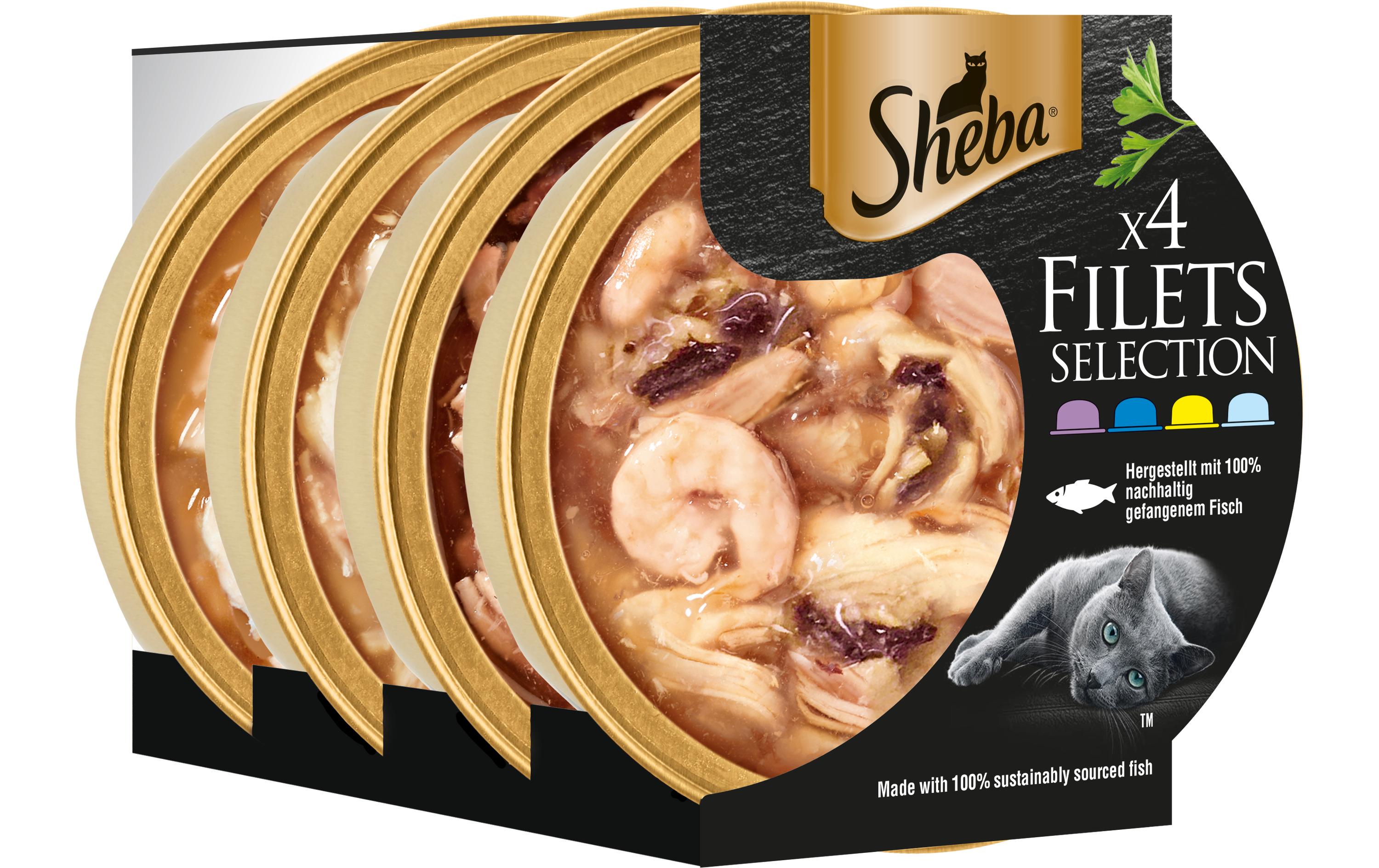 Sheba Katzen-Snack Filets Selection, 4 x 60 g