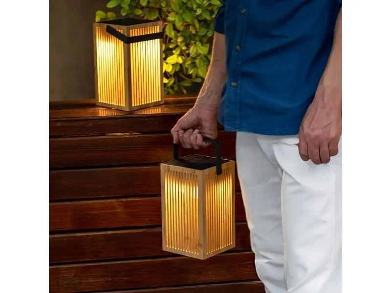 new Garden Okinawa Lantern kabellose, tragbare Laterne Braun