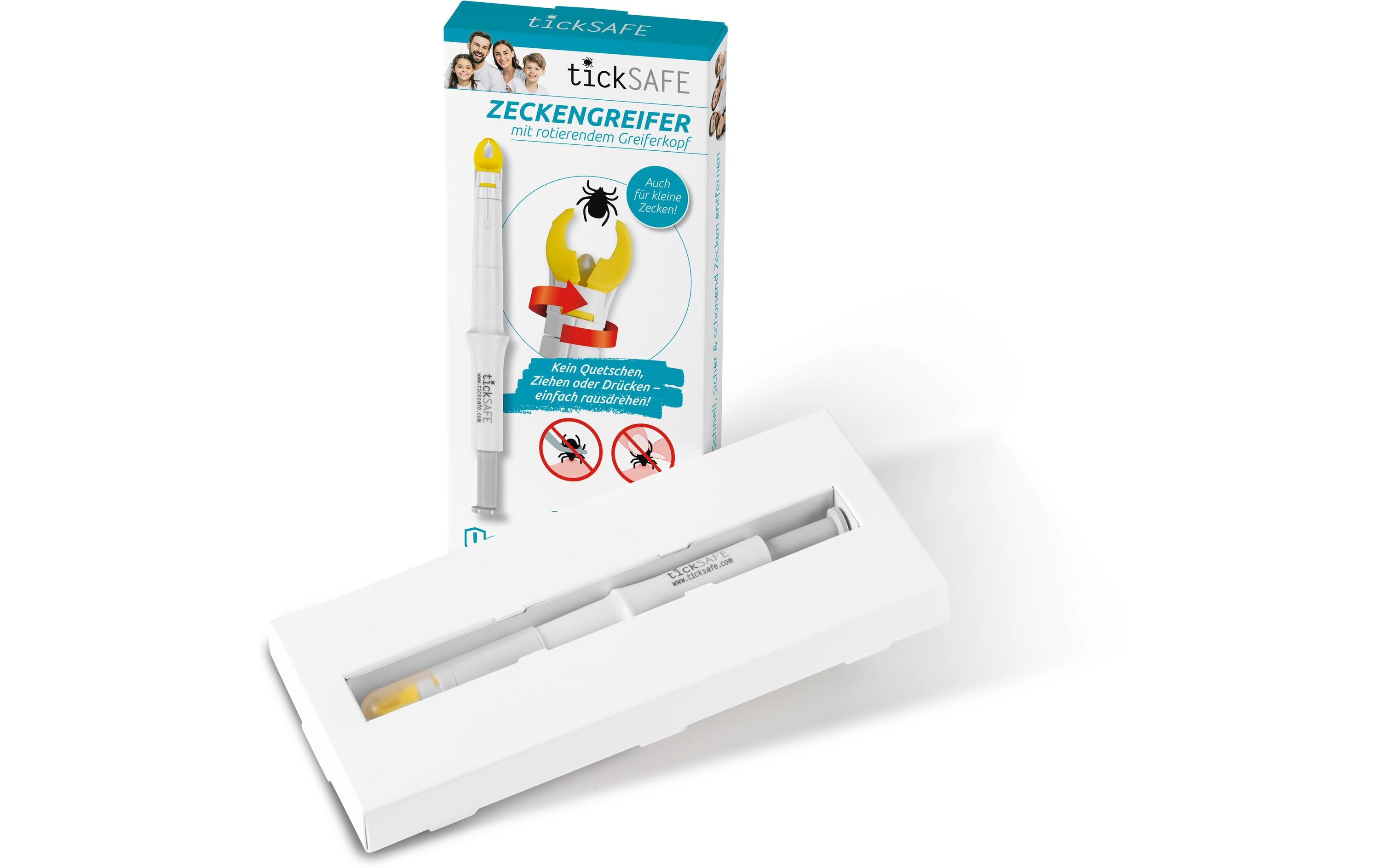 Ticksafe Erste-Hilfe-Set Rotierender Zeckengreifer Mensch Ticksafe Erste-Hilfe-Set Rotierender Zeckengreifer Mensch