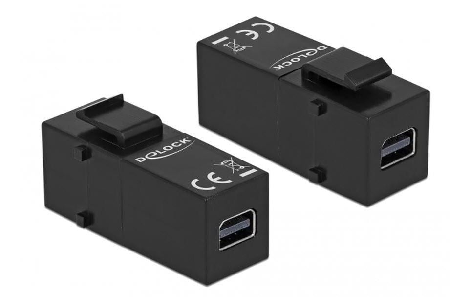 Delock Keystone-Modul Mini-Displayport – Mini-Displayport Schwarz
