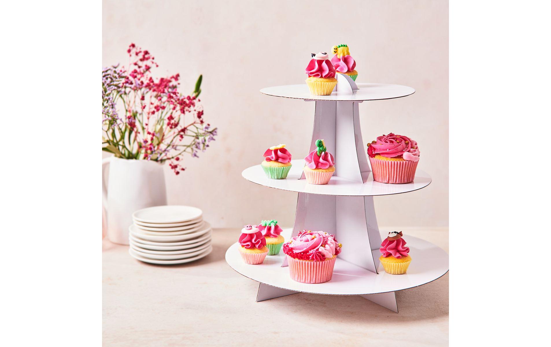 Funcakes Cupcake Ständer, 3 Stöckig Weiss