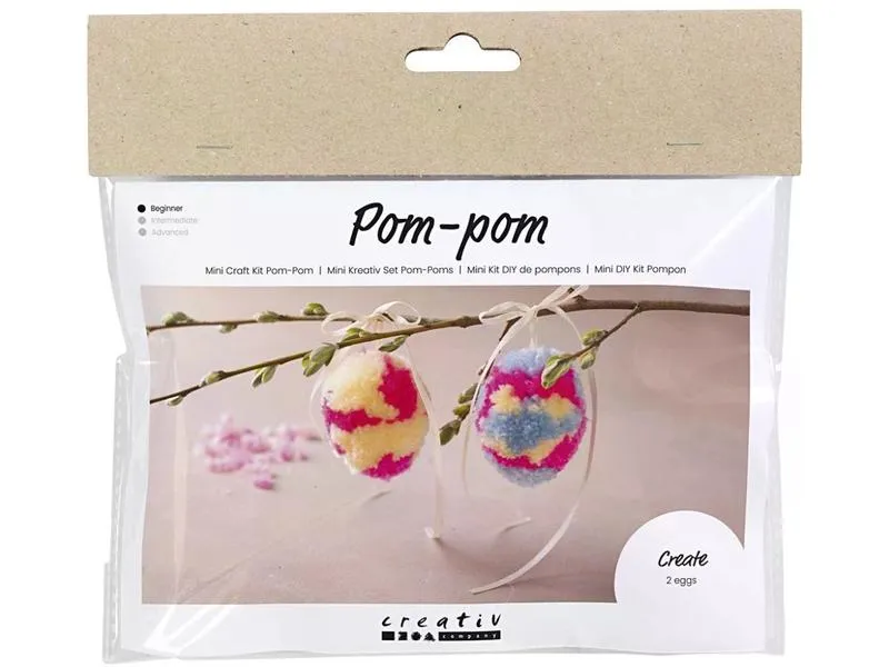 Creativ Company Bastelset Mini Pom-Poms Eier 1 Stück, Mehrfarbig Creativ Company Bastelset Mini Pom-Poms Eier 1 Stück, Mehrfarbig