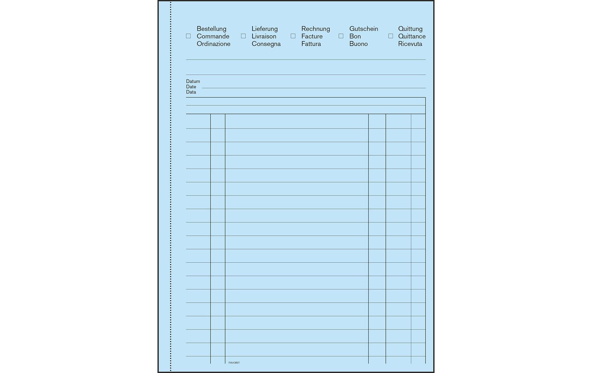 Favorit Durchschreibeblock 156 x 210 mm Mehrzweckbuch, 50 x 3 Blatt