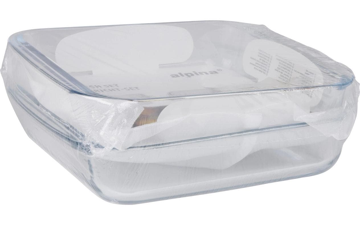 alpina Auflaufform-Set Eckig, Transparent