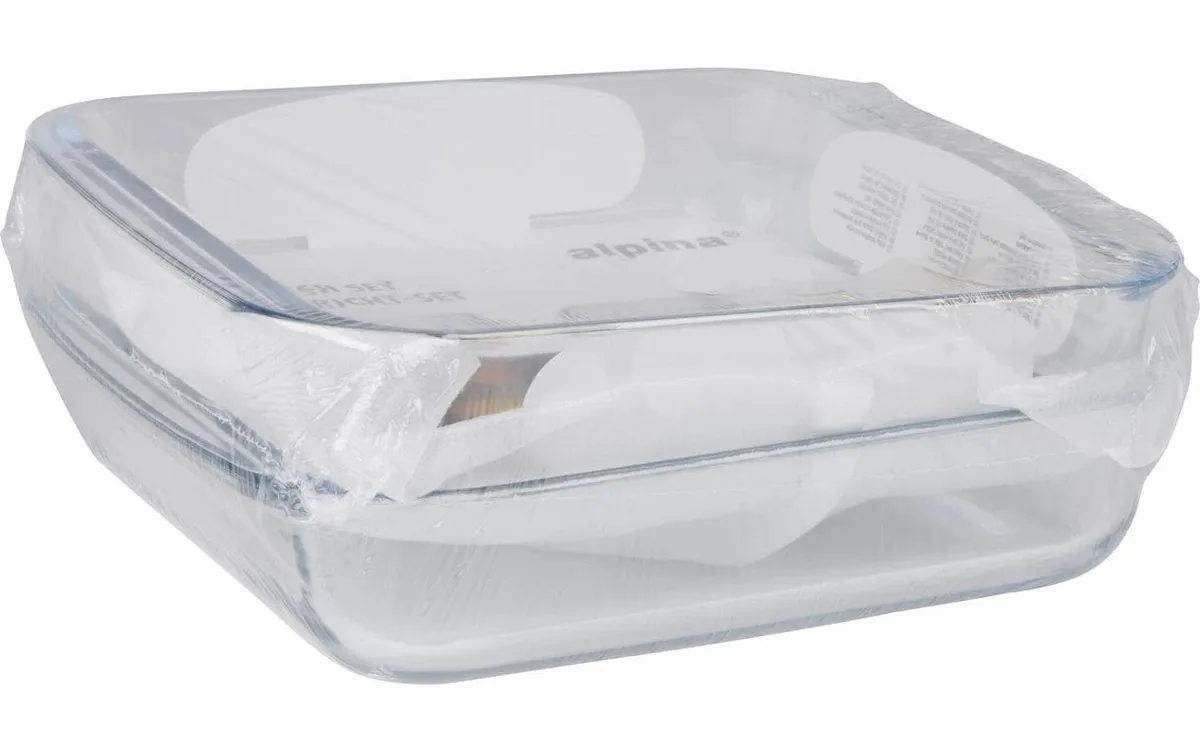 alpina Auflaufform-Set Eckig, Transparent alpina Auflaufform-Set Eckig, Transparent