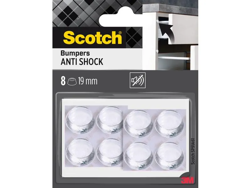 3M Schutzpuffer Anti Shock, Ø 19 mm, Transparent, 8er Pack 3M Schutzpuffer Anti Shock, Ø 19 mm, Transparent, 8er Pack