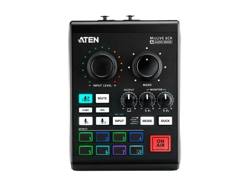 Aten Mischpult UC8000 MicLive 6CH Audio Mixer Aten Mischpult UC8000 MicLive 6CH Audio Mixer