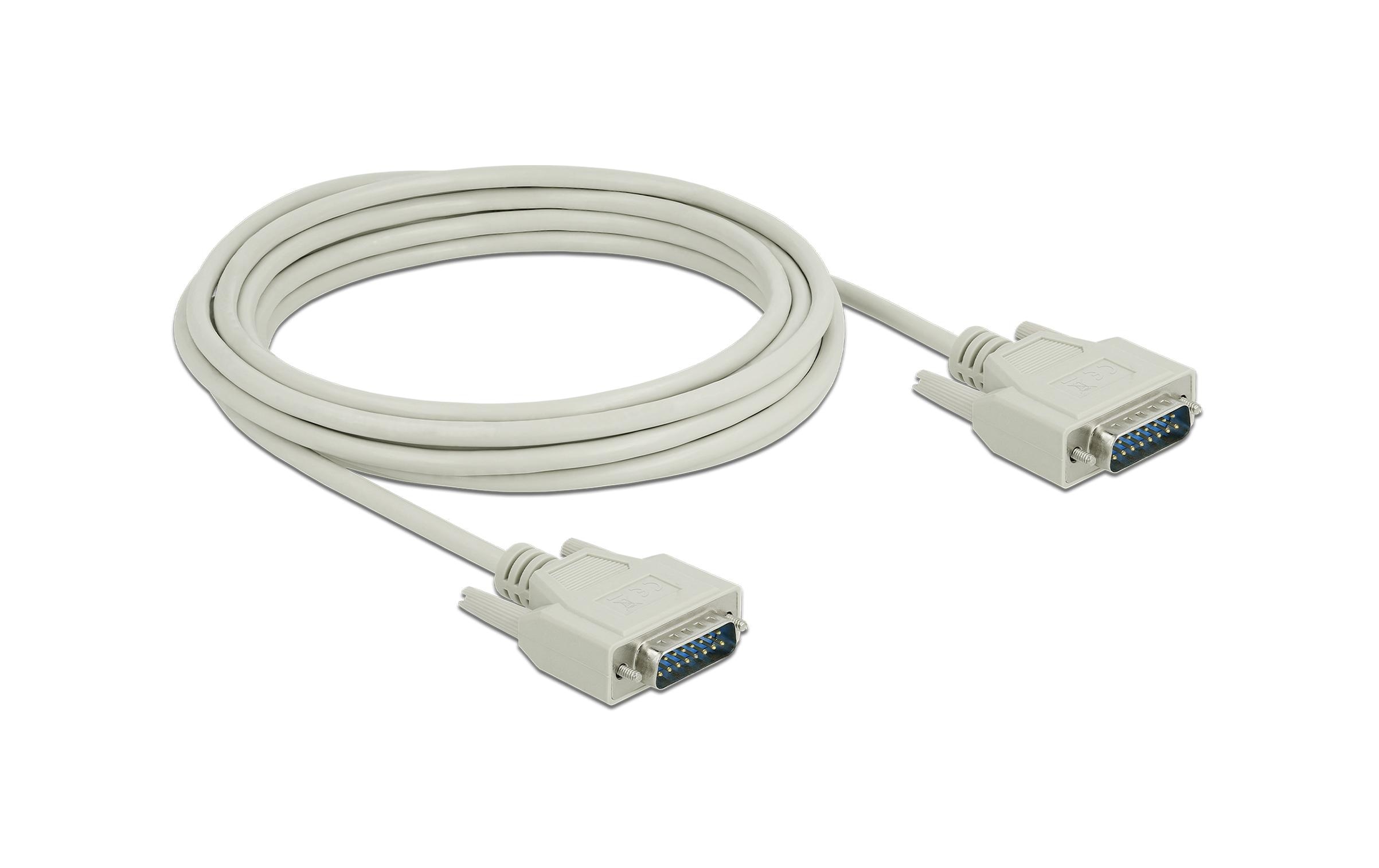 Delock Anschlusskabel D-Sub15 Stecker zu Stecker 5 m Delock Anschlusskabel D-Sub15 Stecker zu Stecker 5 m