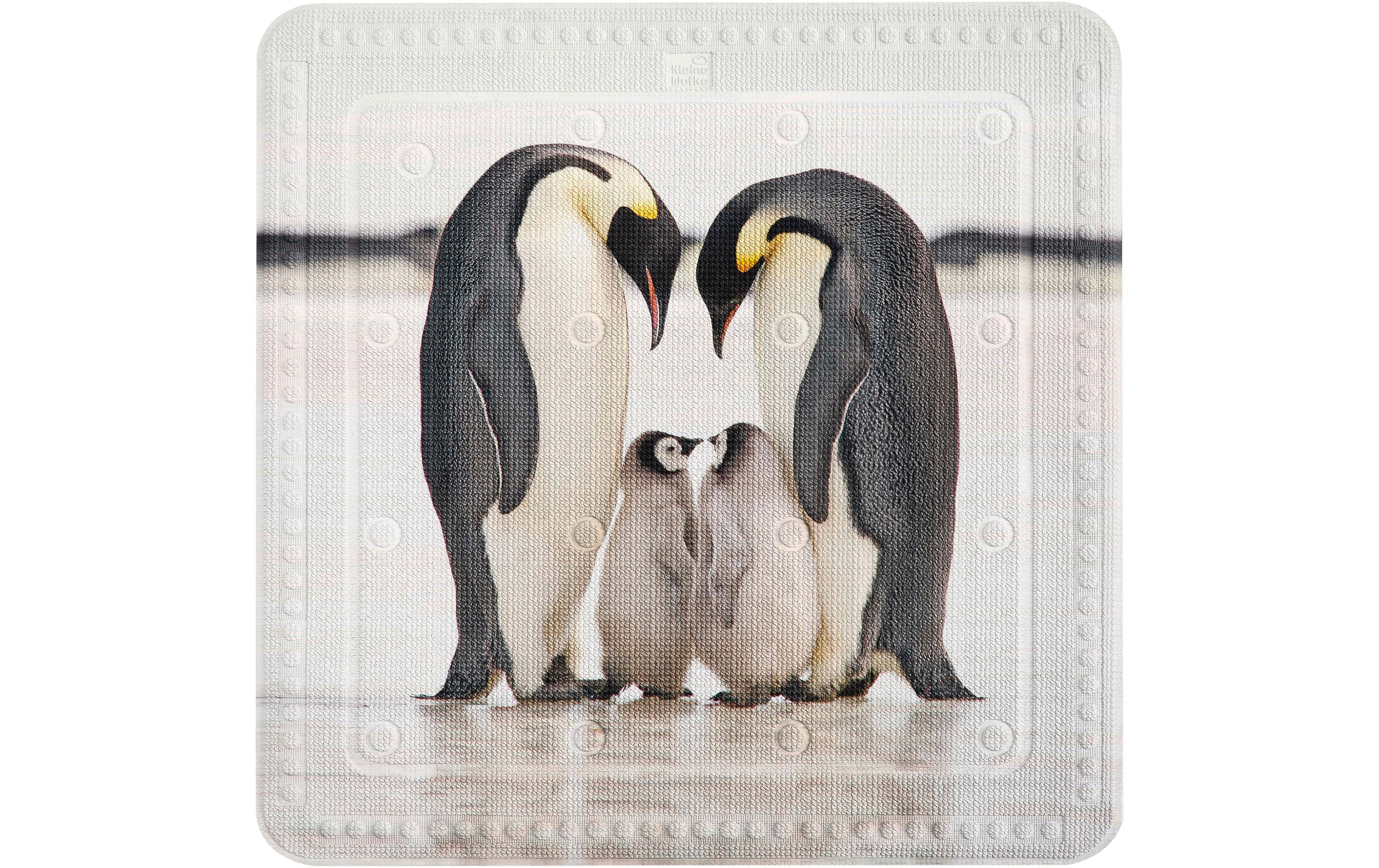 Kleine Wolke Duschwanneneinlage Jackson Pinguin Schwarz/Weiss