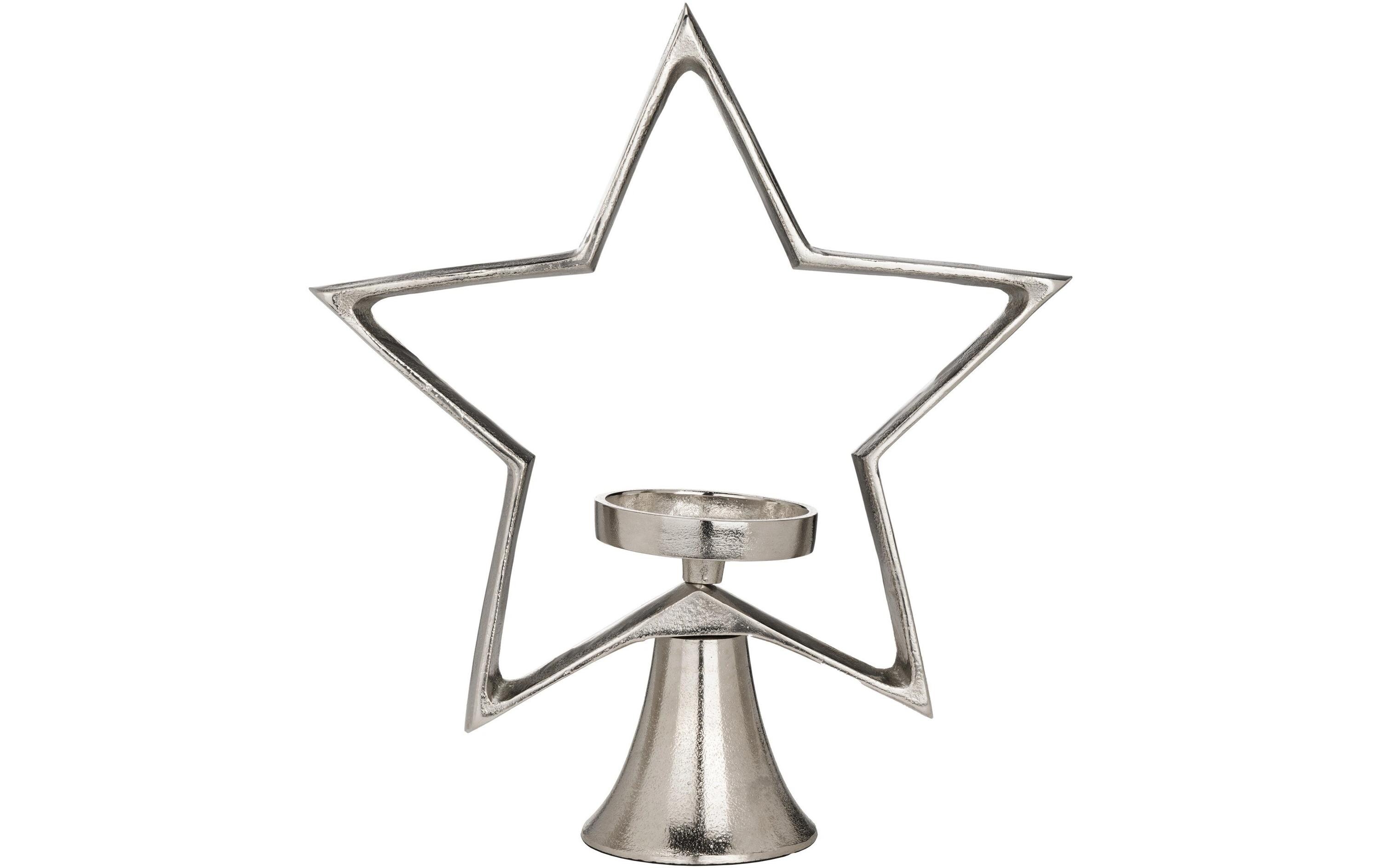 EGLO Weihnachtswindlicht Stern Mukayle 41.5 cm, Silber