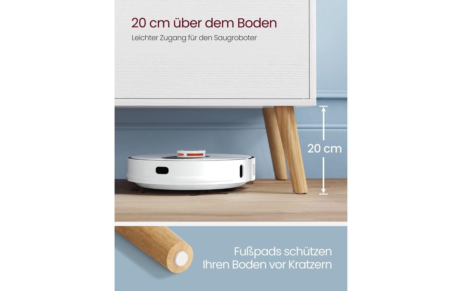 VASAGLE TV-Möbel Skandinavisch 110 x 40 cm, Weiss