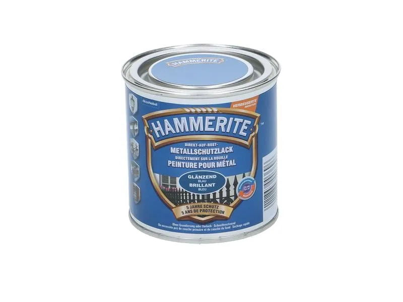 Hammerite Metall-Schutzlack HG Blau, 250 ml Hammerite Metall-Schutzlack HG Blau, 250 ml