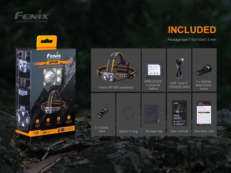 Fenix Stirnlampe HP16R Grau