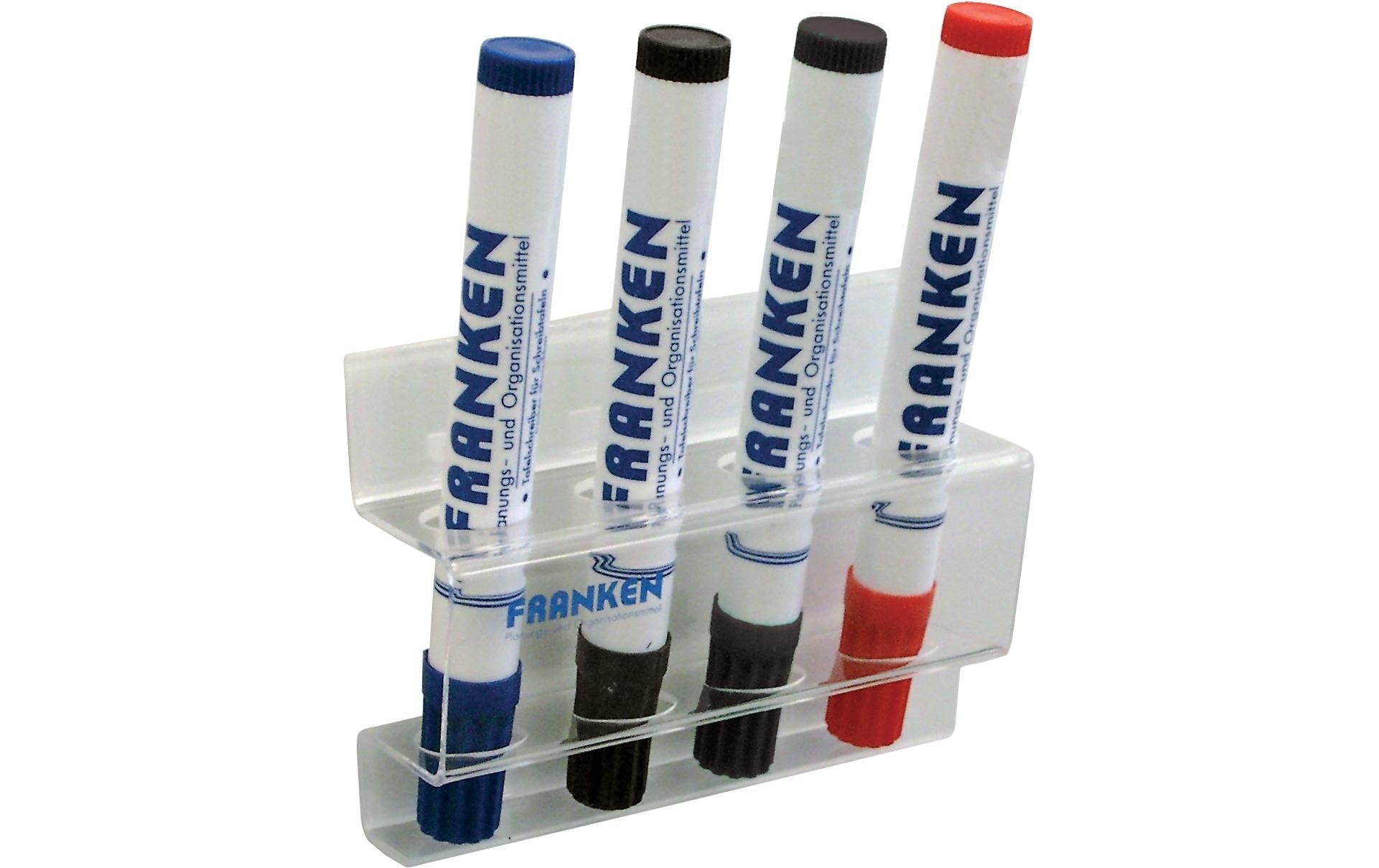 Franken Stiftehalter für 4 Tafelschreiber Transparent Franken Stiftehalter für 4 Tafelschreiber Transparent