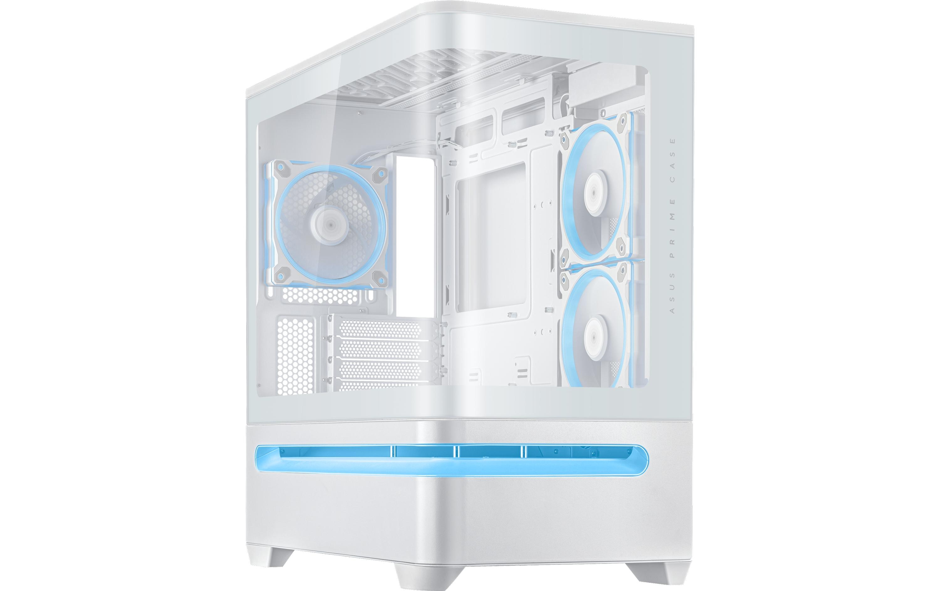 ASUS PC-Gehäuse Prime AP202 TG ARGB Weiss