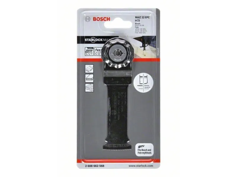 Bosch Professional Tauchsägeblatt Starlock HCS MAIZ 32 EPC Wood 80 x 32 mm