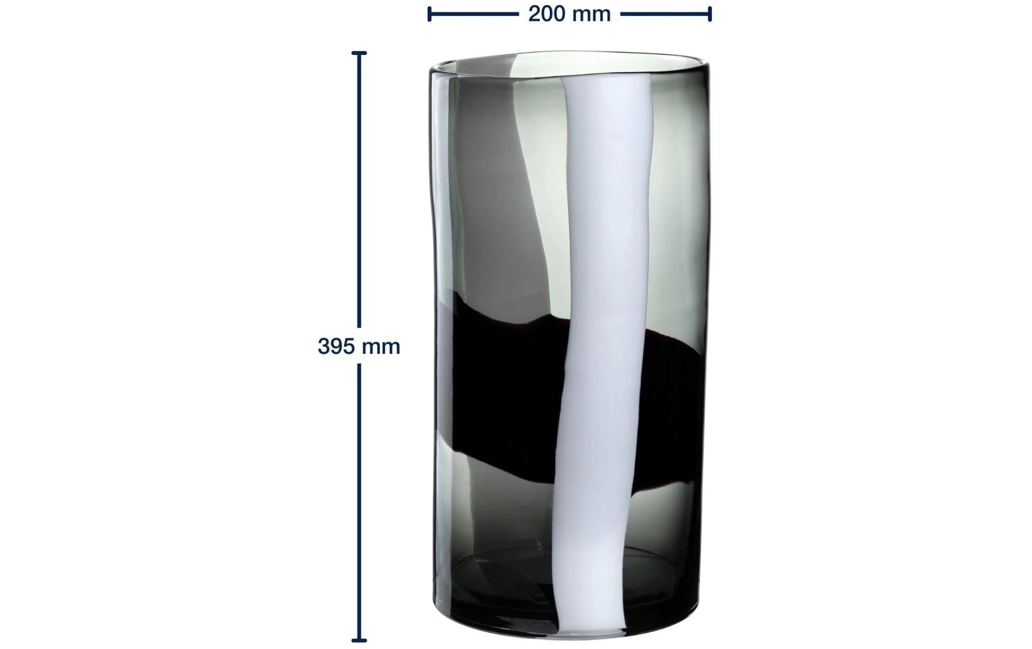 Leonardo Vase Banda Nera 40 cm, Schwarz