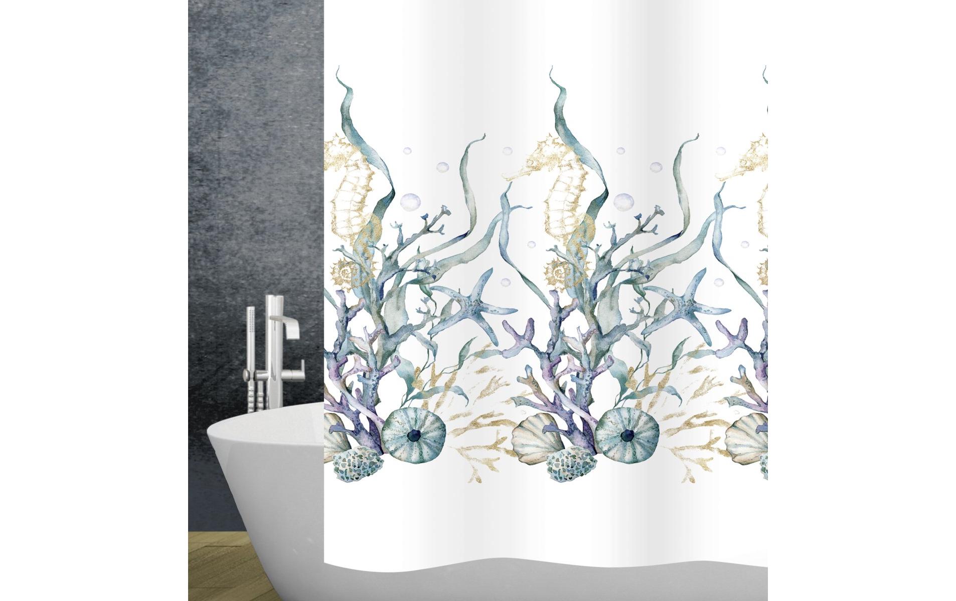 diaqua® Duschvorhang Marina 180 x 180 cm, Mehrfarbig