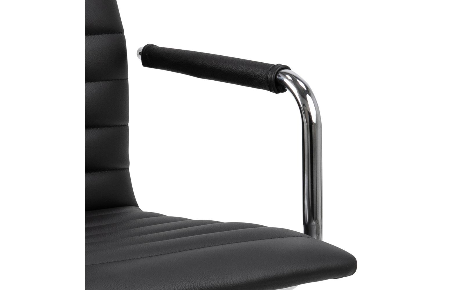 AC Design Bürostuhl Winslow, mit Polsterrücken und Armlehnen, Schwarz