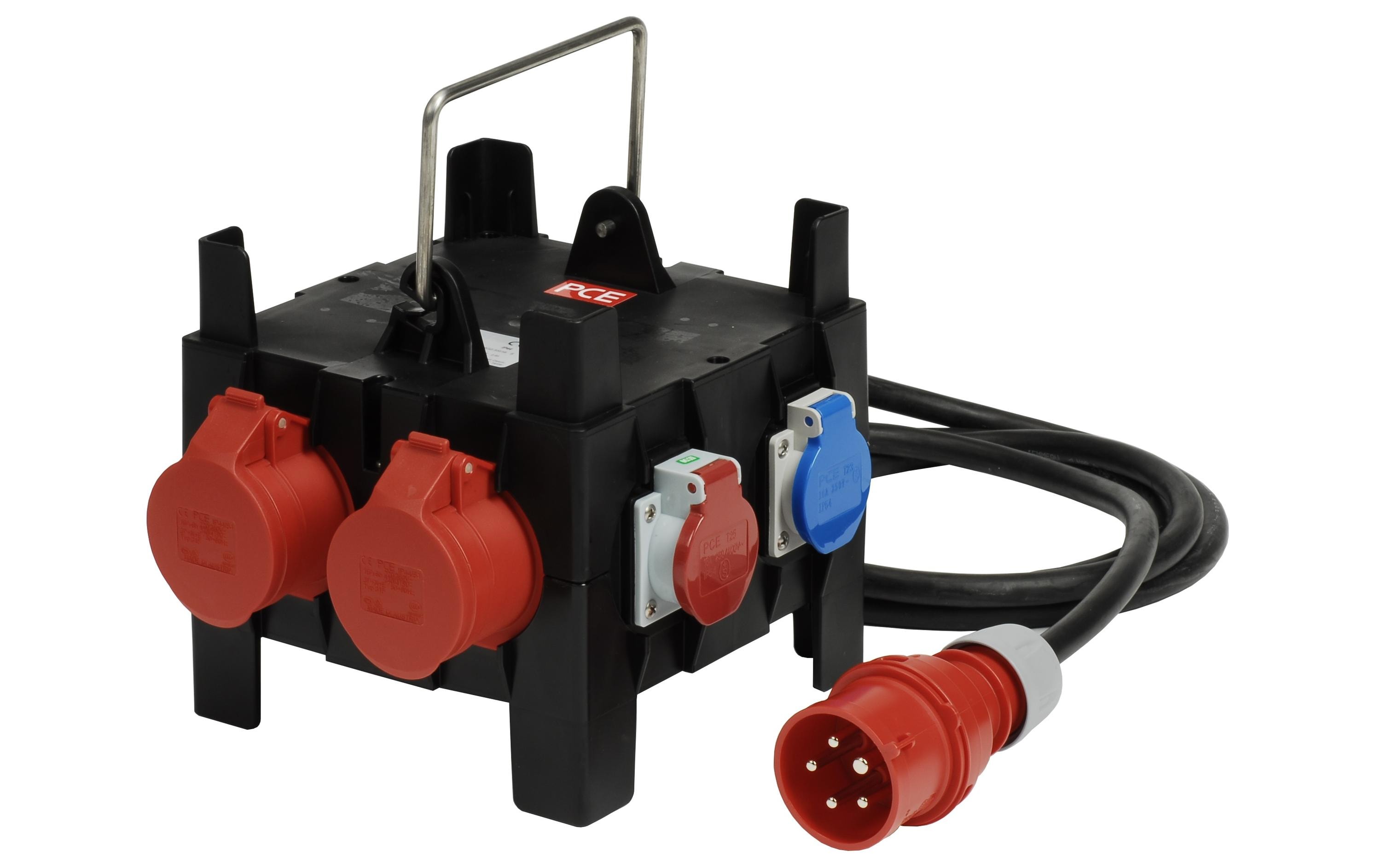 Spälti AG Baustromverteiler 2x CEE16/5, 3x T23, T25 mit 2 m Zuleitung