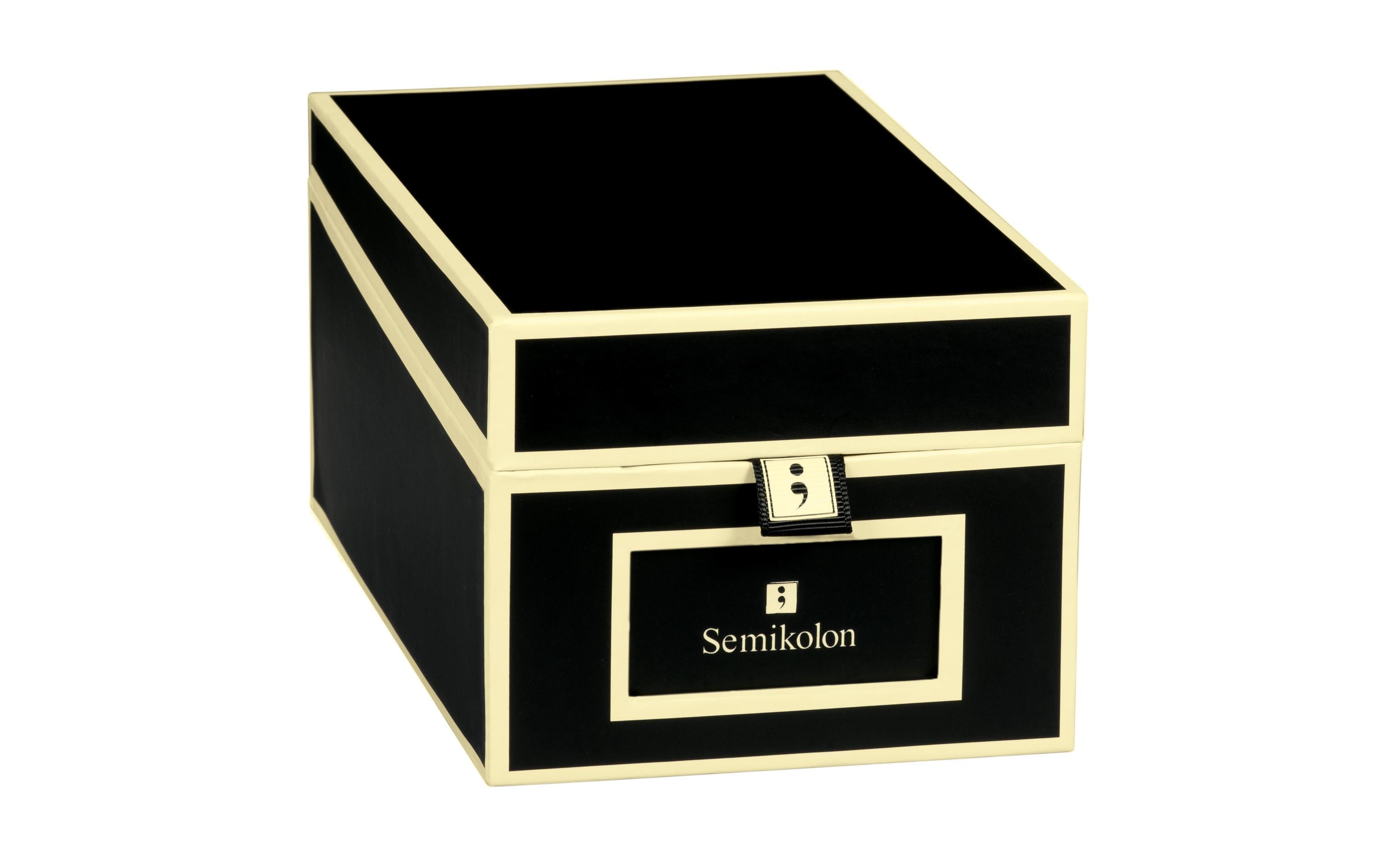 Semikolon Visitenkartenbox Schwarz