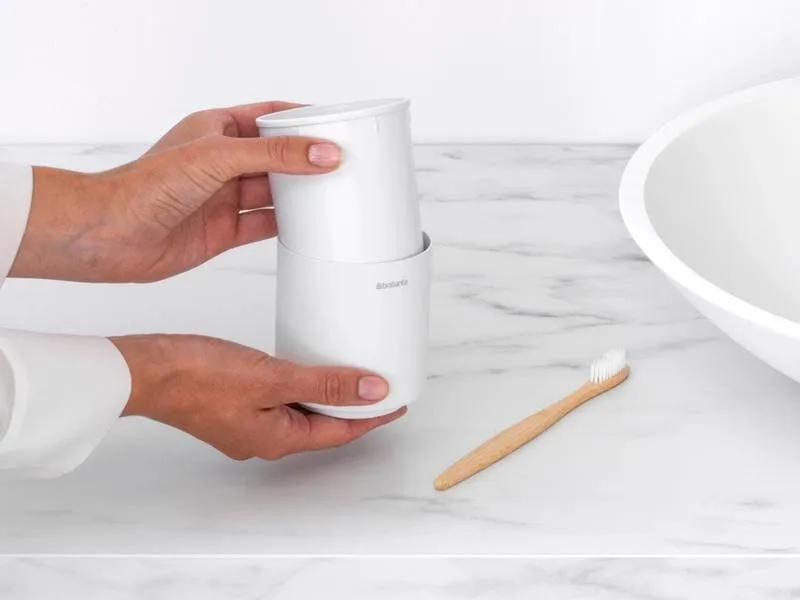 Brabantia Zahnputzbecher Mindset Weiss Brabantia Zahnputzbecher Mindset Weiss