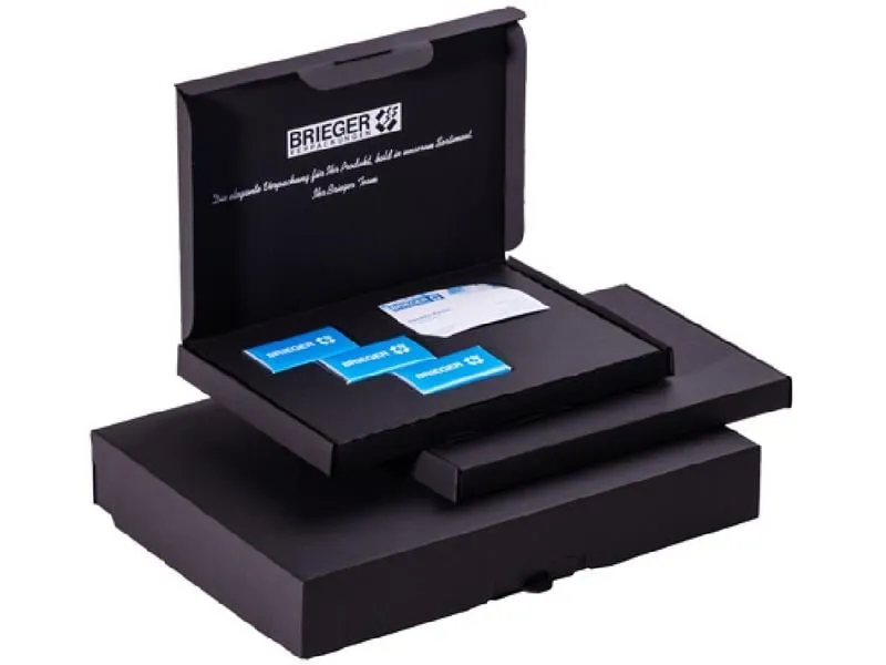 Brieger Versandkarton Ligne Noire 220 x 155 x 45 mm, Schwarz Brieger Versandkarton Ligne Noire 220 x 155 x 45 mm, Schwarz