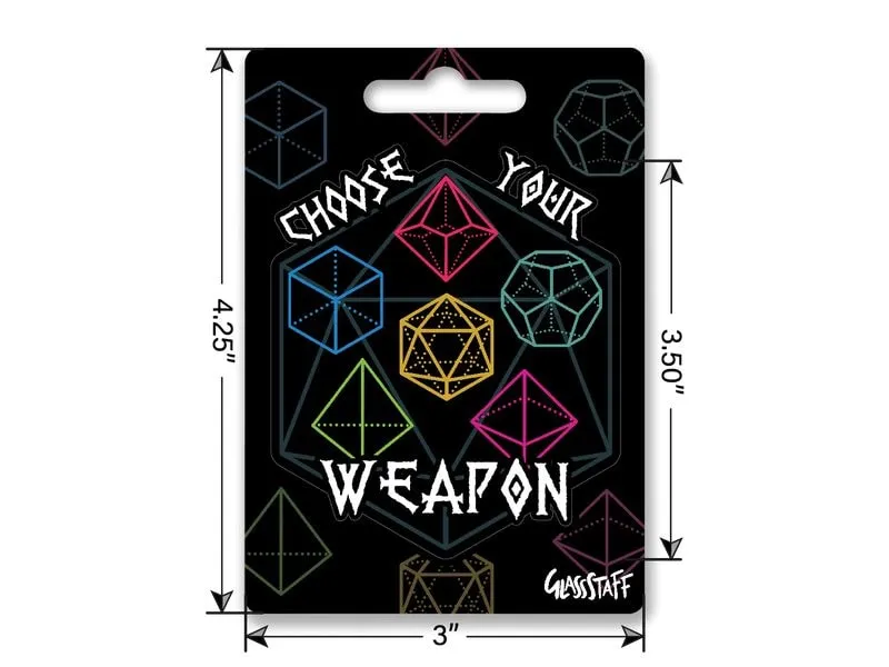 Glass Staff Choose Your Weapon Sticker Schwarz Glass Staff Choose Your Weapon Sticker Schwarz